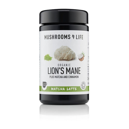 Lion's Mane Matcha Mushroom Latte 1000 mg Bio (Mushrooms4Life) 110gr