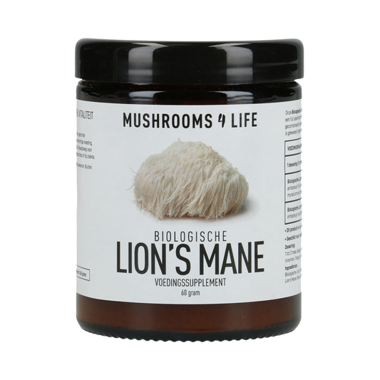 Lion's Mane Paddenstoelen Poeder Bio (Mushrooms4Life) 60gr